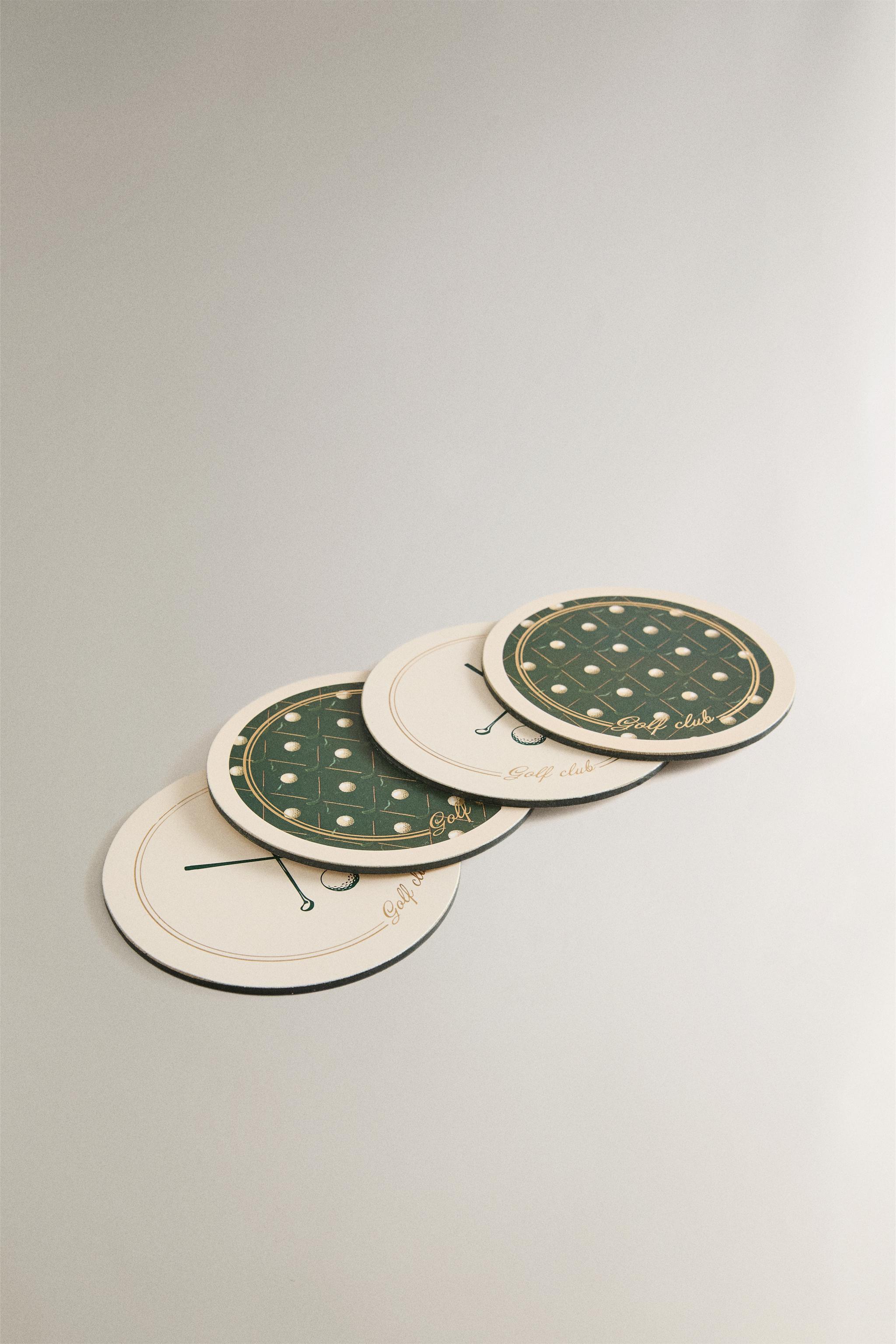 LOT DESSOUS DE VERRE LIÈGE GOLF (LOT DE 4)